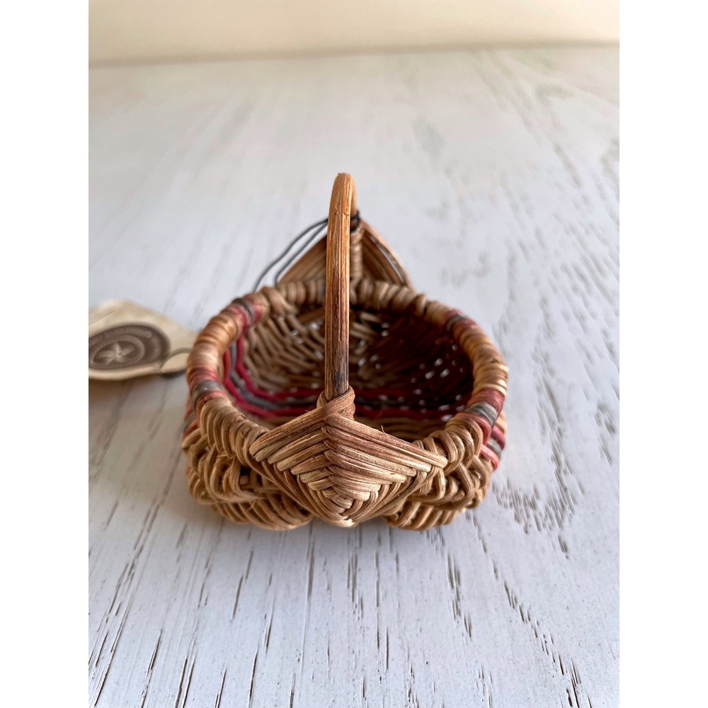 The Boyds Collection Ltd Vintage Miniature Buttock Basket Handmade Multicolor